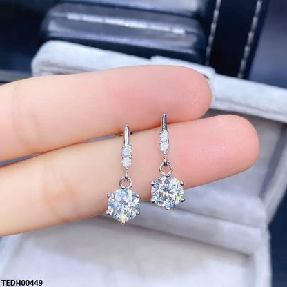 TEDH00449 KRL  Round ZIRCON Stone Drop Earrings - TEDH