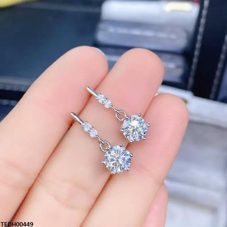 TEDH00449 KRL  Round ZIRCON Stone Drop Earrings - TEDH