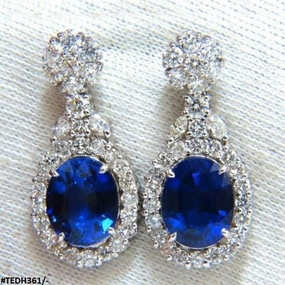 TEDH361 CSH Oval Cushion Drop Earrings Pair