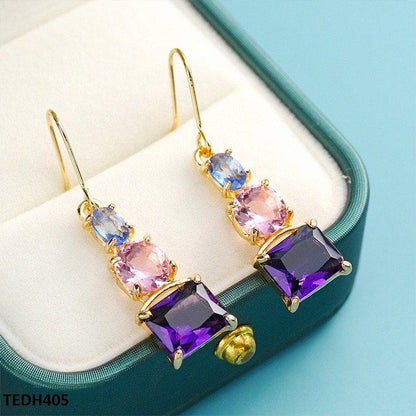 TEDH405 YLE Square Drop Earrings