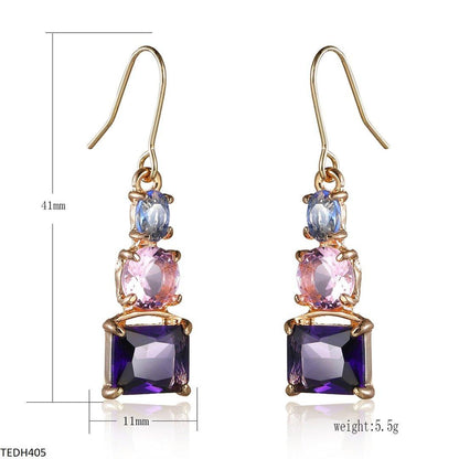 TEDH405 YLE Square Drop Earrings