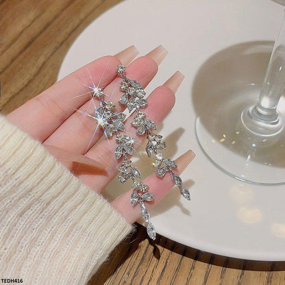 TEDH416 DDJ Tear Chain Drop Earrings