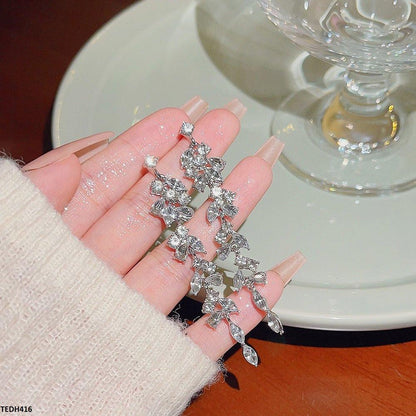 TEDH416 DDJ Tear Chain Drop Earrings