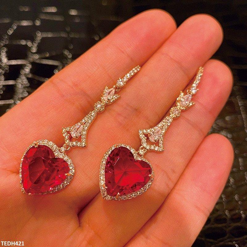 TEDH421 KRL Heart Drop Earrings