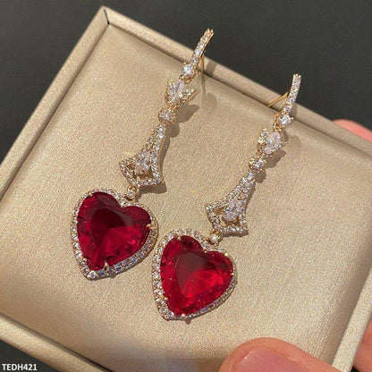 TEDH421 KRL Heart Drop Earrings