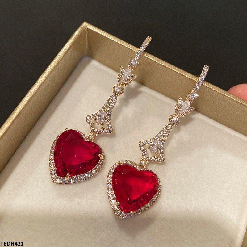 TEDH421 KRL Heart Drop Earrings