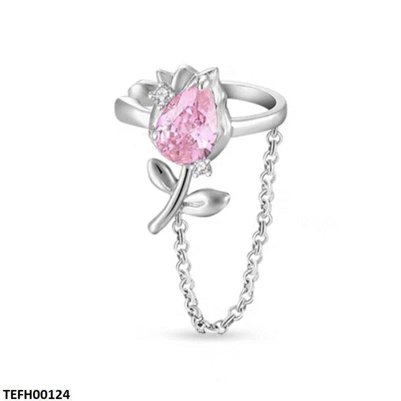 TEFH00124 CJD Tear Flower Ear Cuff Single - TEFH