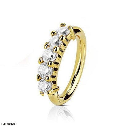 TEFH00126 CSH Round Stone Ear cuff Single - TEFH