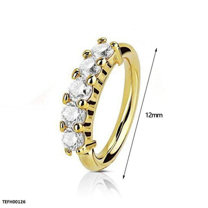 TEFH00126 CSH Round Stone Ear cuff Single - TEFH