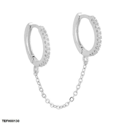 TEFH00130 CSH Double Ring Ear cuff With Chain - TEFH