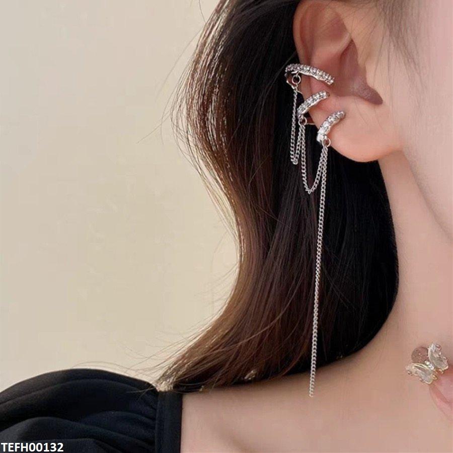 TEFH00132 SYB Clip-On Single Ear Cuff With Chain - TEFH