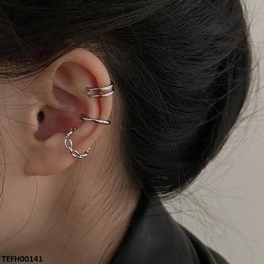 TEFH00141 LSH Three Ear Cuff One Side Set - TEFH
