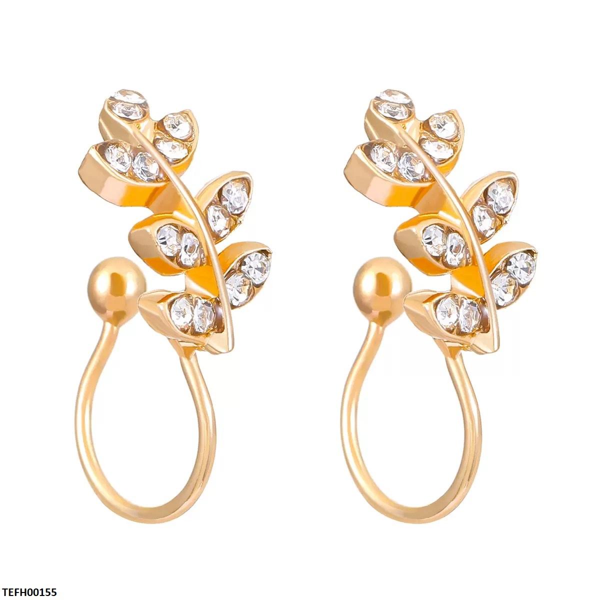 TEFH00155 QWN Leaf Ear Cuff Pair - TEFH