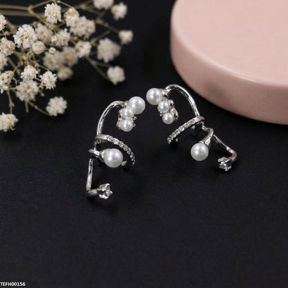 TEFH00156 ZCD Pearl Ear Cuff Pair - TEFH