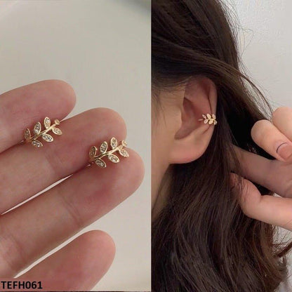 TEFH061 JMN Leaf Single Ear Cuff