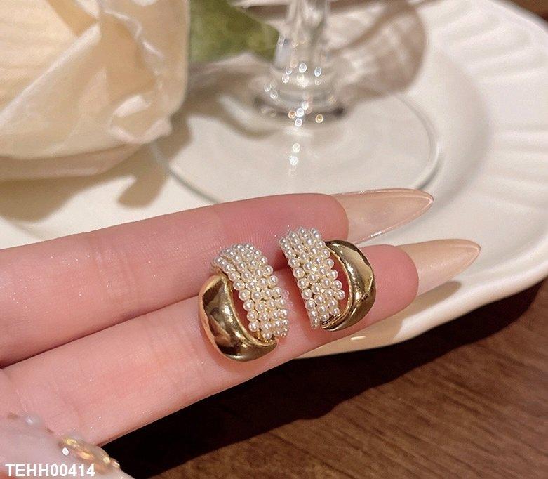 TEHH00414 HJF Pearl Hoops Pair - TEHH