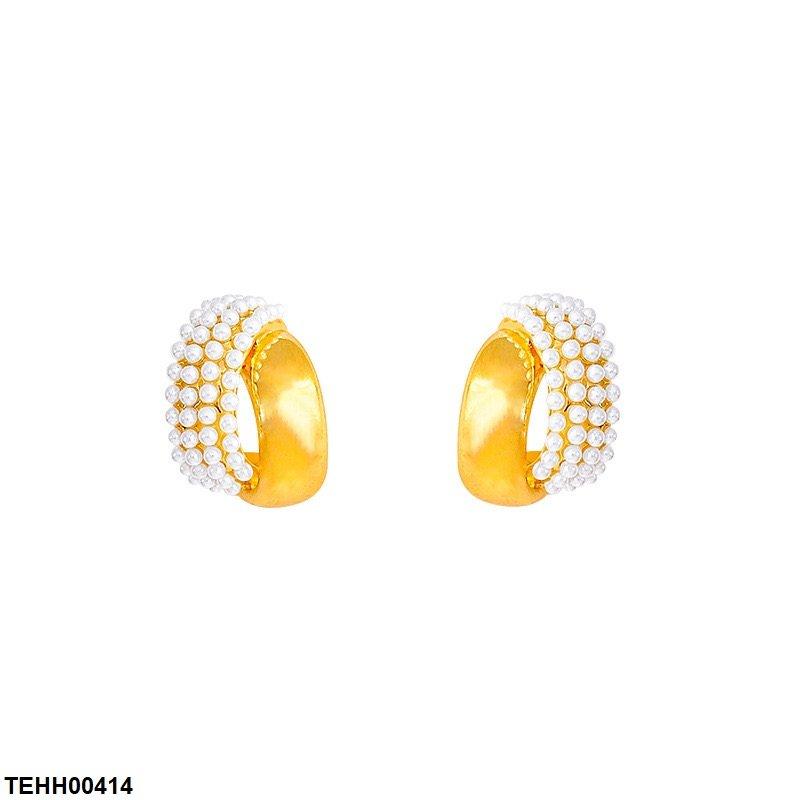 TEHH00414 HJF Pearl Hoops Pair - TEHH