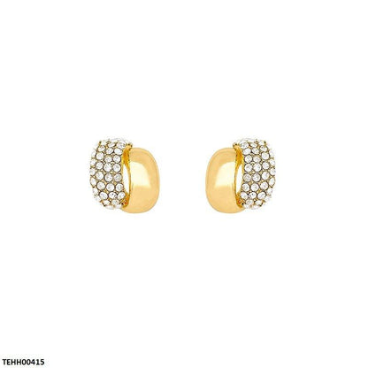 TEHH00415 HJF Trendy Double C Shaped Hoops - TEHH