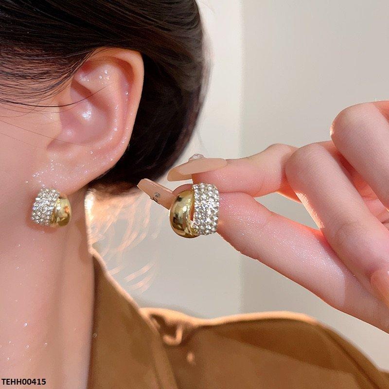 TEHH00415 HJF Trendy Double C Shaped Hoops - TEHH