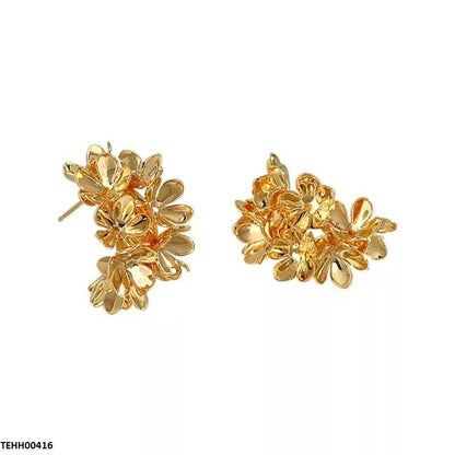 TEHH00416 HFJ Casting Flowers Hoops Pair - TEHH