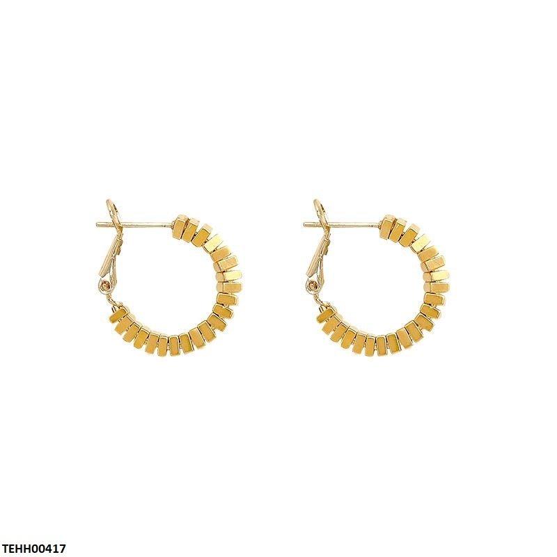 TEHH00417 HJF Layered Square Round Hoops - TEHH