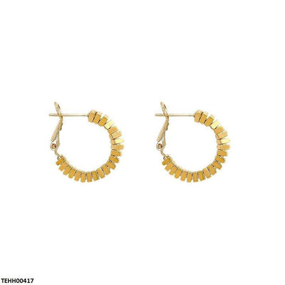 TEHH00417 HJF Layered Square Round Hoops - TEHH