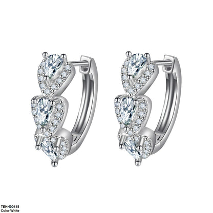 TEHH00418 CSH  Tear Round Ear Hoops Pair - TEHH