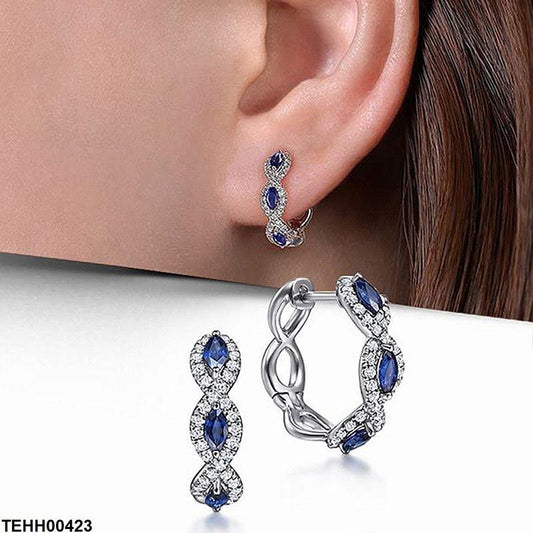 TEHH00423 CSH Tear Round Ear Hoops Pair - TEHH