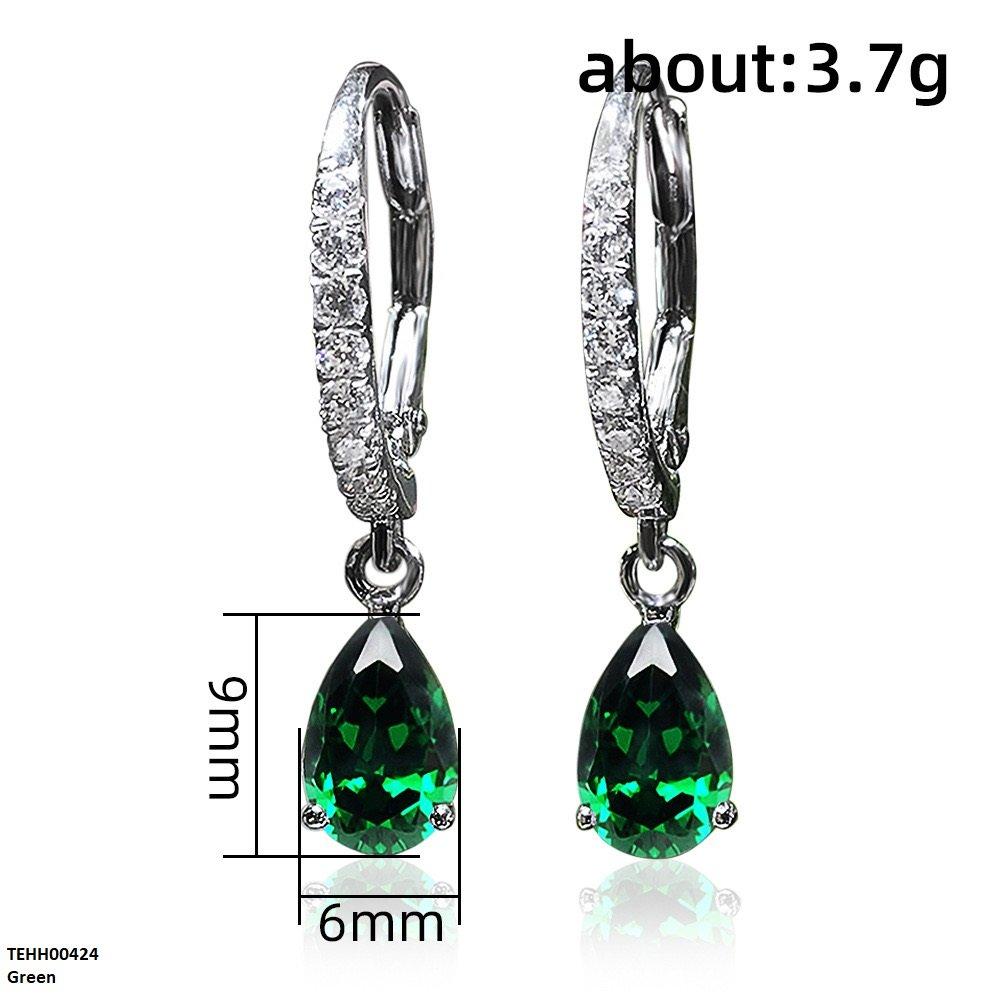 TEHH00424 CSH Sterling Tear Drop Hoops pair - TEHH