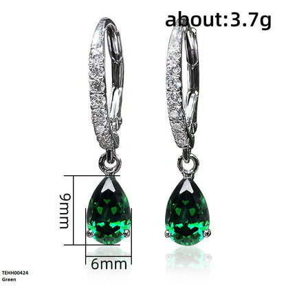 TEHH00424 CSH Sterling Tear Drop Hoops pair - TEHH