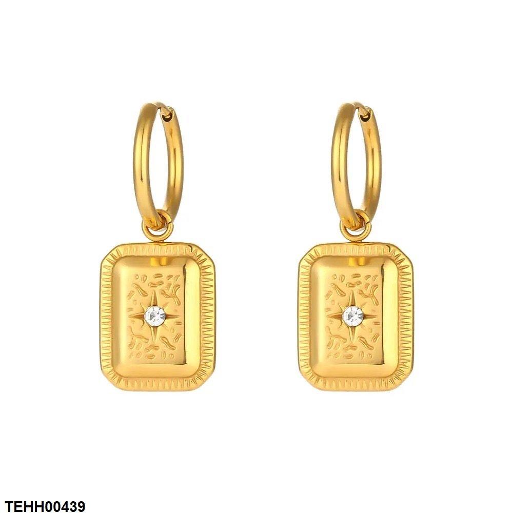 TEHH00439 DGF Rectangle Stainless Steel Hoops Pair - TEHH