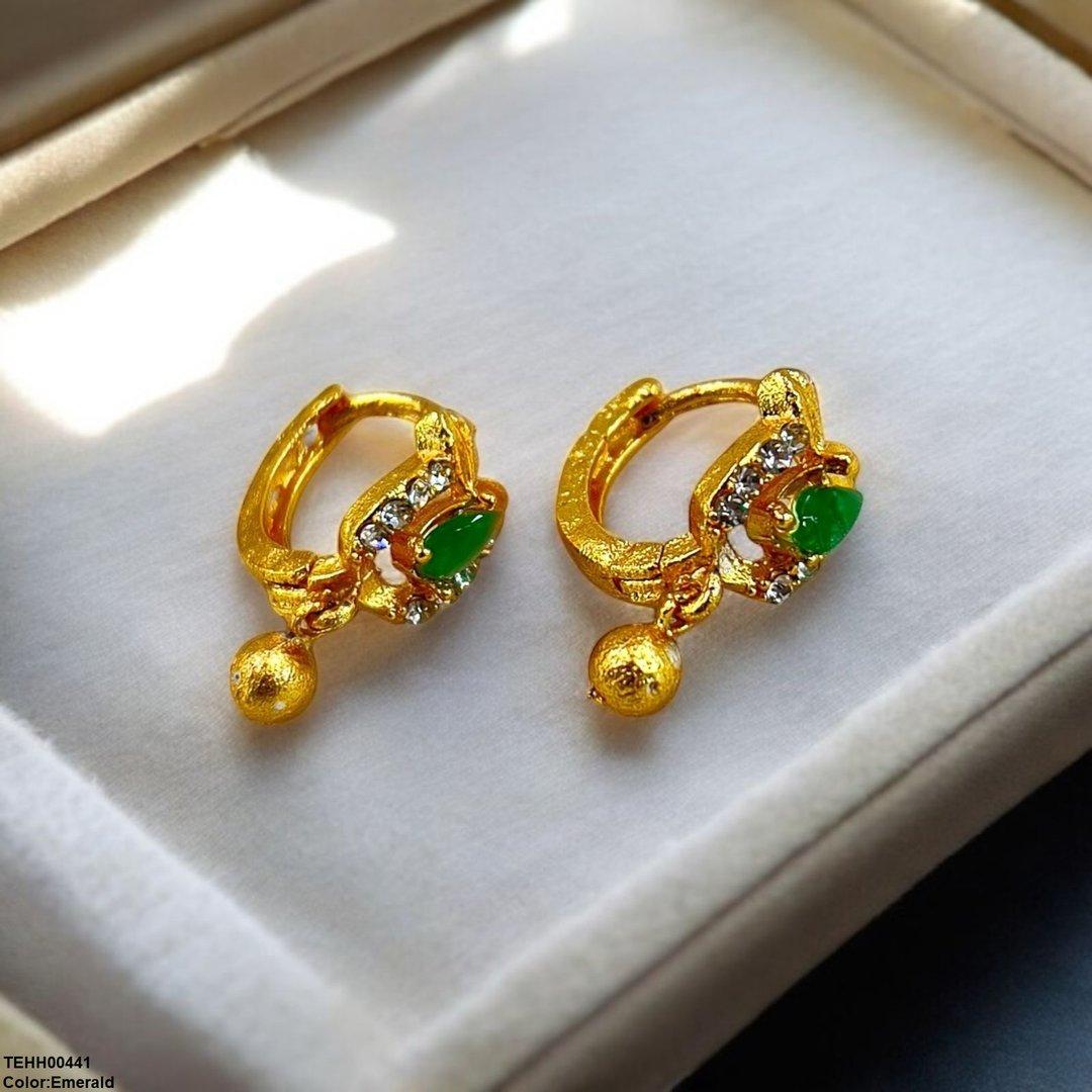 TEHH00441 FRN Round Drop Hoops Pair - TEHH