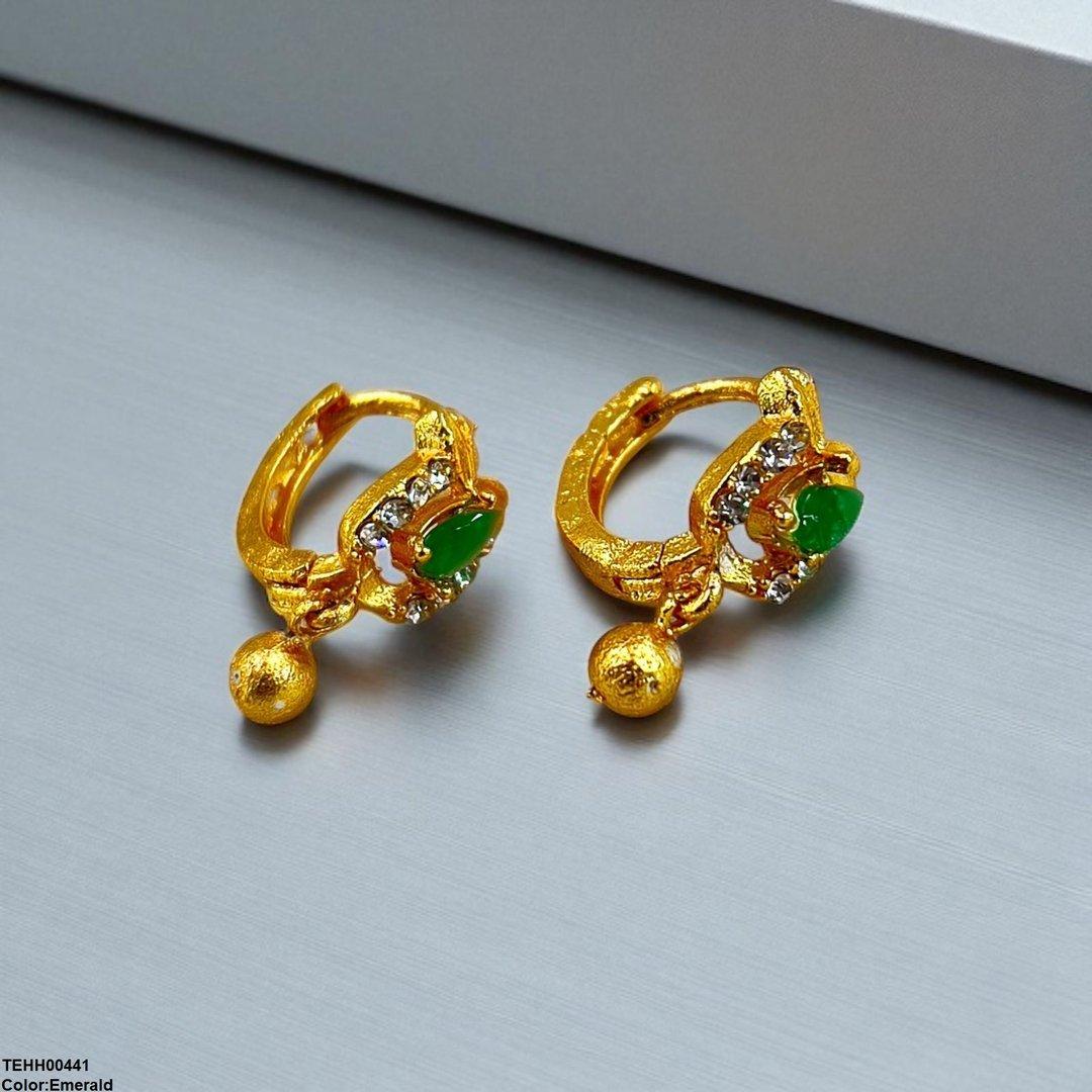 TEHH00441 FRN Round Drop Hoops Pair - TEHH