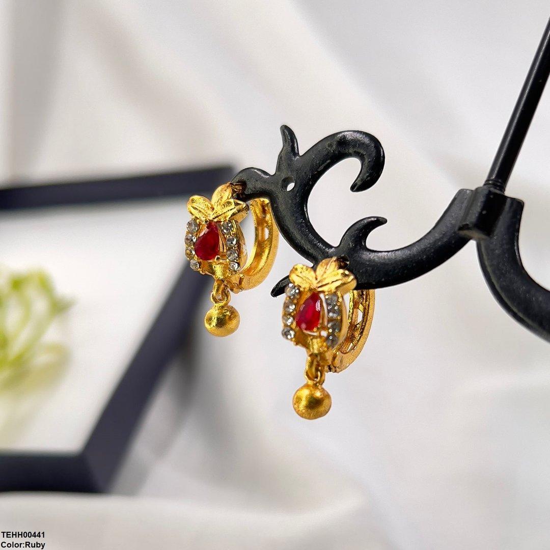 TEHH00441 FRN Round Drop Hoops Pair - TEHH