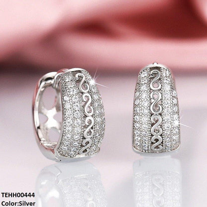 TEHH00444 CSH Round Embossed Scroll Hoops Pair - TEHH