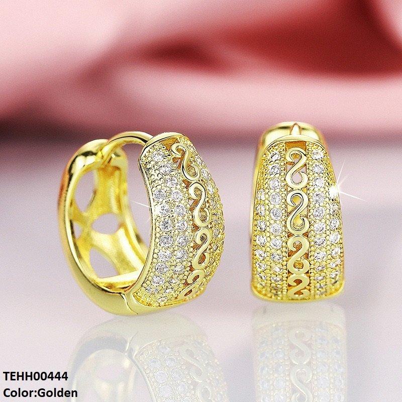 TEHH00444 CSH Round Embossed Scroll Hoops Pair - TEHH