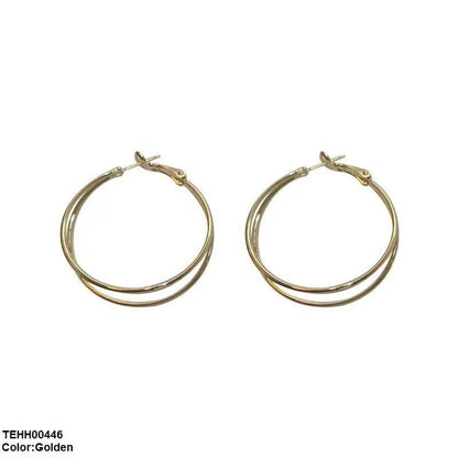 TEHH00446 BTO Round Layered Hoops Pair - TEHH