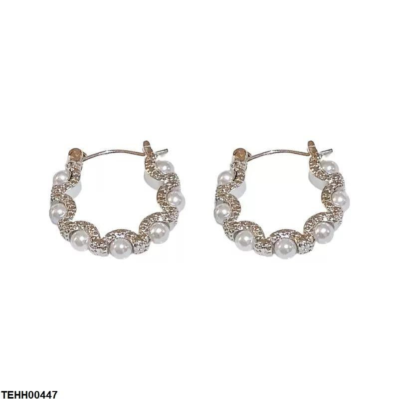 TEHH00447 SIQ Pearl Hoops Pair - TEHH
