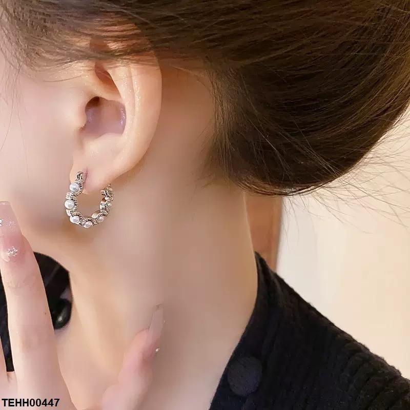 TEHH00447 SIQ Pearl Hoops Pair - TEHH
