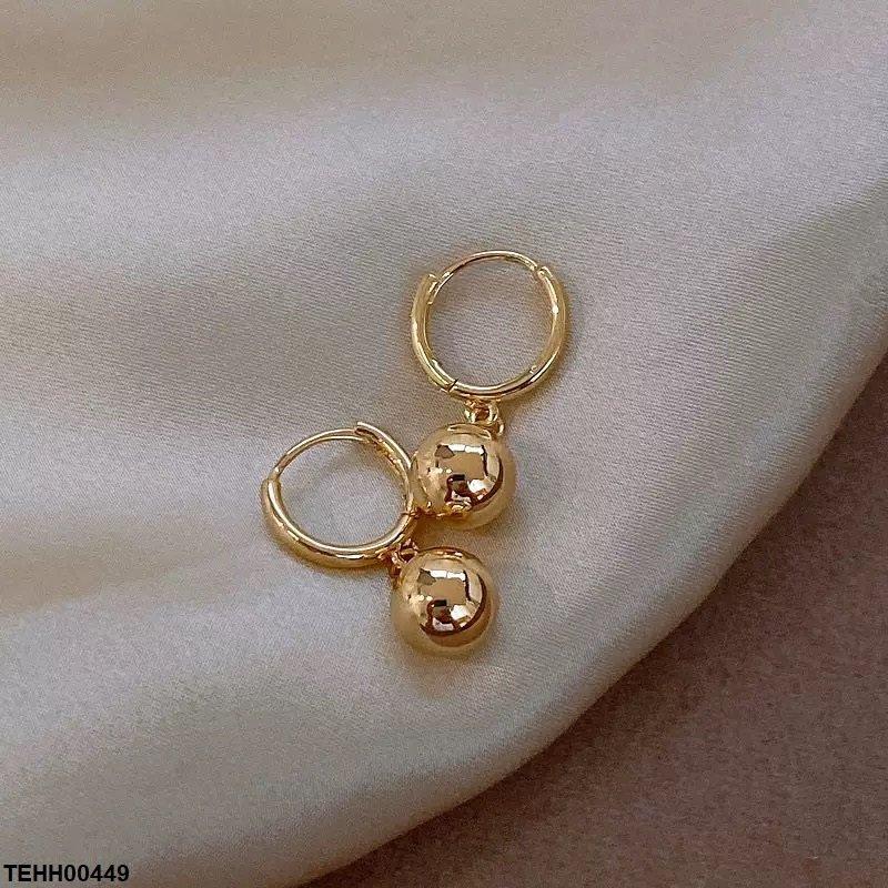 TEHH00449 DGF Round Ball Drop Hoops Pair - TEHH