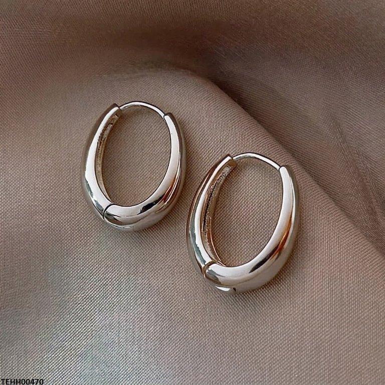 TEHH00470 YHC Oval Ear Hoops Pair