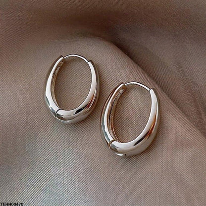 TEHH00470 YHC Oval Ear Hoops Pair