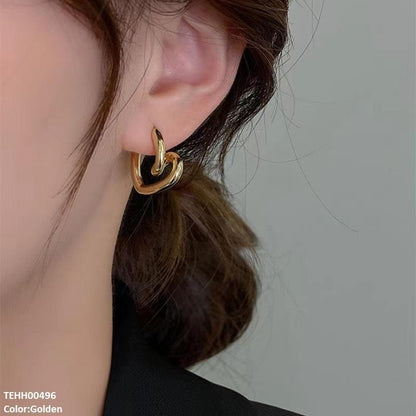 TEHH00496  LSH Curb Ear Hoops Pair - TEHH