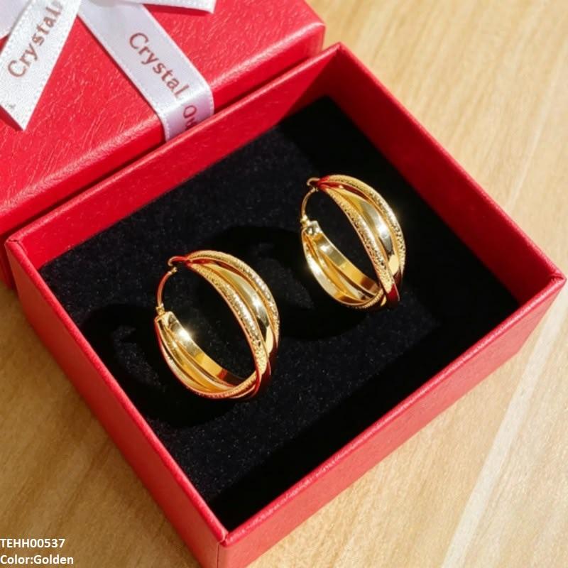 TEHH00537  ZHL Cross Layer Hoops Pair - TEHH