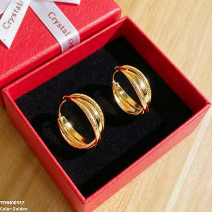 TEHH00537  ZHL Cross Layer Hoops Pair - TEHH