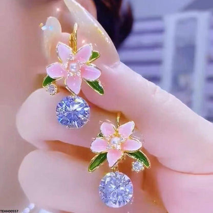 TEHH00557 ZCD Flower Hoops Pair - TEHH