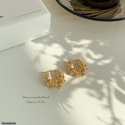 TEHH00559 ZCD Stainless Steel U Shape Hoops Pair - TEHH