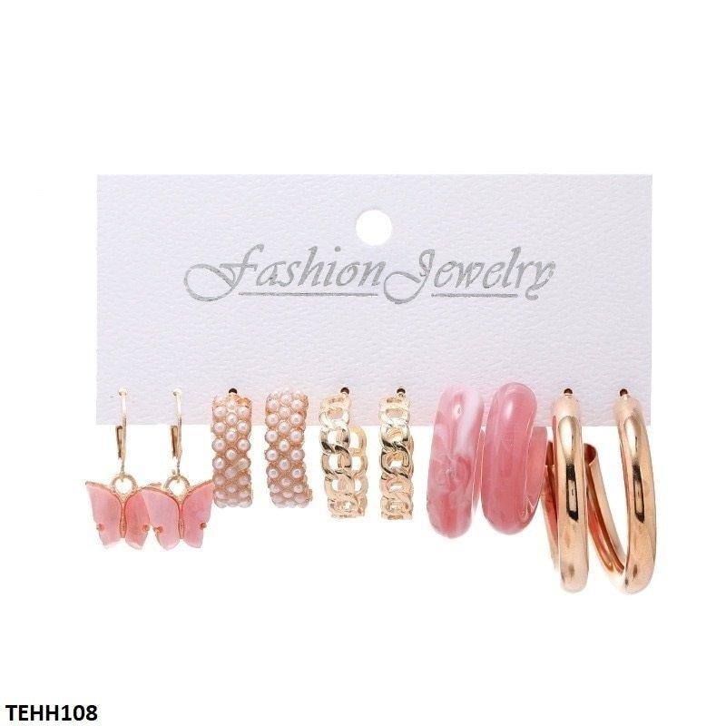 TEHH108 LSH 5 Differ Ear Hoops Pair