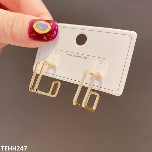 TEHH247 SYB Square Ear Hoops Pair