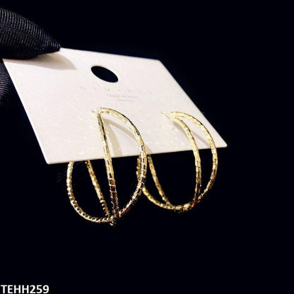 TEHH259 YHC Round-X Ear Hoops Pairs